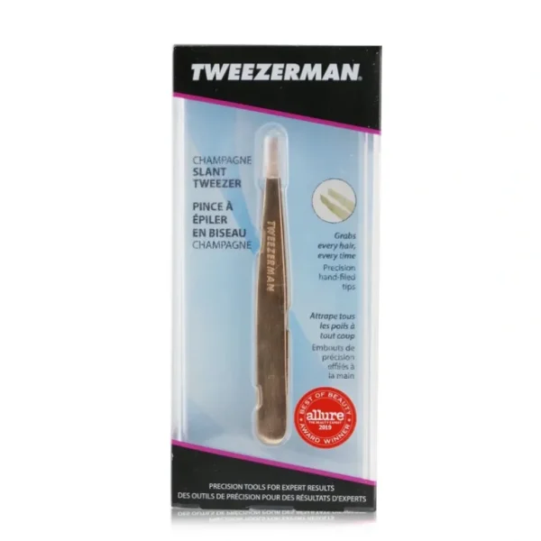 Cheap Tweezerman Slant Tweezer - Champagne - GlowEssence Care - Embrace the Essence of Radiance with Premium Skincare Solutions