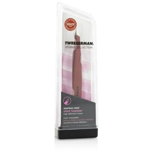 Clearance Tweezerman Slant Tweezer - Signature Red (Studio Collection) - GlowEssence Care - Embrace the Essence of Radiance with Premium Skincare Solutions