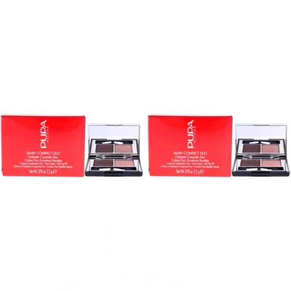 Fashion Vamp! Compact Duo Eyeshadow - 004 Bronze Amber by Pupa Milano for Women - 0.078 oz Eye Shadow - Pack of 2 - GlowEssence Care - Embrace the Essence of Radiance with Premium Skincare Solutions