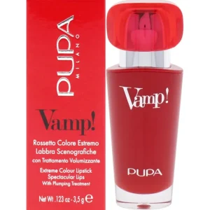 Fashion Vamp! Extreme Colour Lipstick with Plumping Treatment - 303 Iconic Red by Pupa Milano for Women - 0.123 oz Lipstick - GlowEssence Care - Embrace the Essence of Radiance with Premium Skincare Solutions