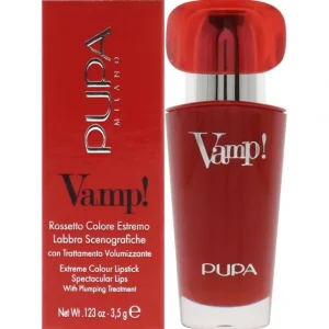 Clearance Vamp! Extreme Colour Lipstick with Plumping Treatment - 301 Intense Red by Pupa Milano for Women - 0.123 oz Lipstick - GlowEssence Care - Embrace the Essence of Radiance with Premium Skincare Solutions
