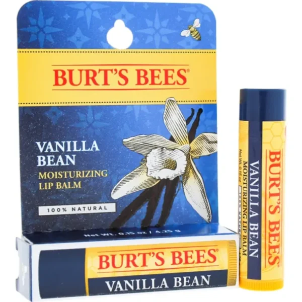 Online Vanilla Bean Moisturizing Lip Balm Blister by Burts Bees for Unisex - 0.15 oz Lip Balm - GlowEssence Care - Embrace the Essence of Radiance with Premium Skincare Solutions