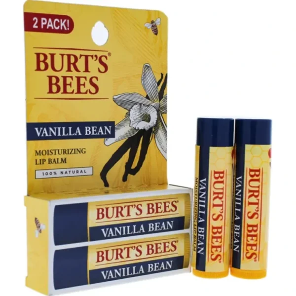 Lip-care*Vanilla Bean Moisturizing Lip Balm Twin Pack by Burts Bees for Unisex - 2 x 0.15 oz Lip Balm - GlowEssence Care - Embrace the Essence of Radiance with Premium Skincare Solutions