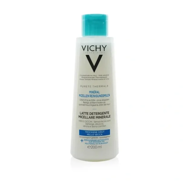 Eye-makeup*Vichy Purete Thermale Mineral Micellar Milk - For Dry Skin 200ml/6.7oz - GlowEssence Care - Embrace the Essence of Radiance with Premium Skincare Solutions