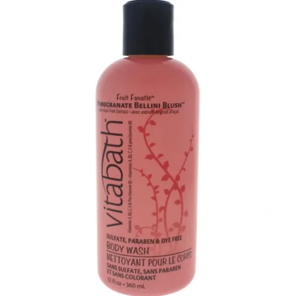 Wash*Vitabath Pomegranate Bellini Blush Body Wash by Vitabath for Unisex - 12 oz Body Wash - GlowEssence Care - Embrace the Essence of Radiance with Premium Skincare Solutions