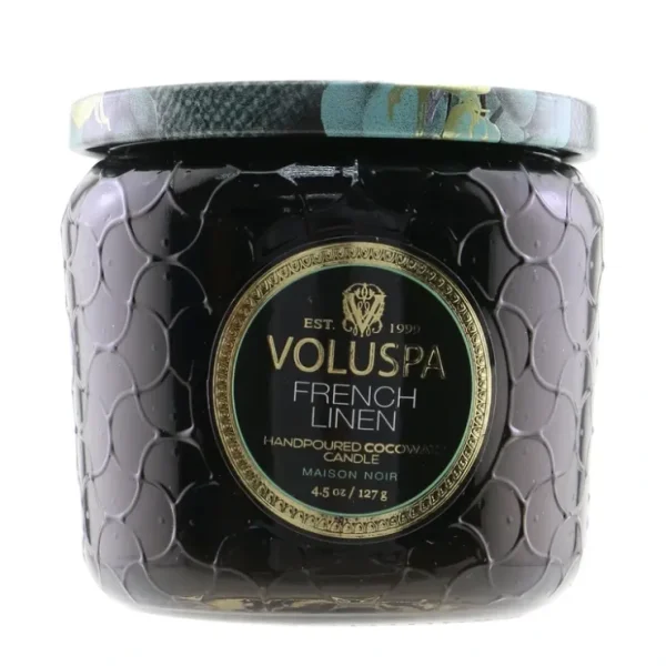 Eye-makeup*Voluspa Petite Jar Candle - French Linen 127g/4.5oz - GlowEssence Care - Embrace the Essence of Radiance with Premium Skincare Solutions