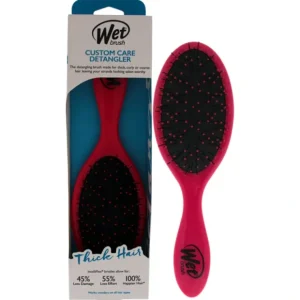Hair-care*Wet Brush Custom Care Detangler Thick Hair Brush - Pink by Wet Brush for Unisex - 1 Pc Hair Brush - GlowEssence Care - Embrace the Essence of Radiance with Premium Skincare Solutions