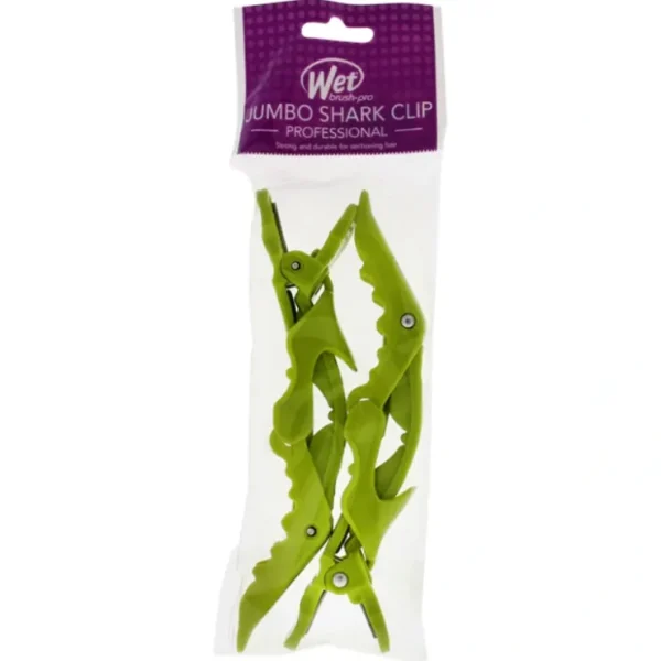 Lip-care*Wet Brush Jumbo Shark Clips - Lime Green by Wet Brush for Unisex - 2 Pc Hair Clips - GlowEssence Care - Embrace the Essence of Radiance with Premium Skincare Solutions