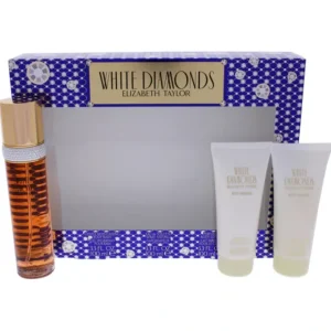 Wash*White Diamonds by Elizabeth Taylor for Women - 3 Pc Gift Set 3.3oz EDT Spray, 3.3oz Body Lotion, 3.3oz Body Wash - GlowEssence Care - Embrace the Essence of Radiance with Premium Skincare Solutions