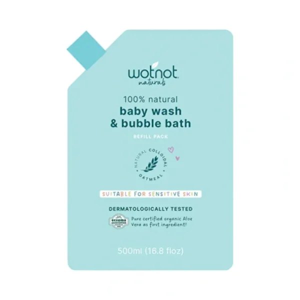 Cheap Wotnot Naturals 100% Natural Baby Wash & Bubble Bath Refill 500ml - GlowEssence Care - Embrace the Essence of Radiance with Premium Skincare Solutions