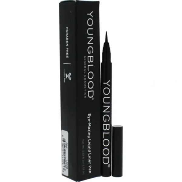 Clearance Youngblood Eye-Mazing Liquid Liner Pen - Noir by Youngblood for Women - 0.02 oz Eyeliner - GlowEssence Care - Embrace the Essence of Radiance with Premium Skincare Solutions