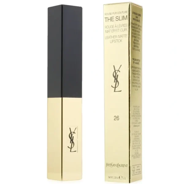 Hot Yves Saint Laurent Rouge Pur Couture The Slim Leather Matte Lipstick - # 26 Rouge Mirage 2.2g/0.08oz - GlowEssence Care - Embrace the Essence of Radiance with Premium Skincare Solutions
