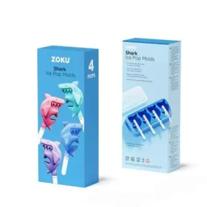 Wash*ZOKU Shark Ice Pop Mold (4 Pops) Fixed Size - GlowEssence Care - Embrace the Essence of Radiance with Premium Skincare Solutions