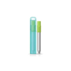 Wash*ZOKU Stainless Steel Reusable Pocket Straw (Carrying Case & Cleaning Brush Included) - Teal Fixed Size - GlowEssence Care - Embrace the Essence of Radiance with Premium Skincare Solutions